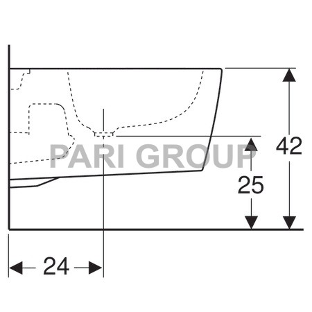 ���� ��������� Geberit ONE �������� �����, ���� ��������� ��� ���������, KeraTect, 54�37�30 ��, �����