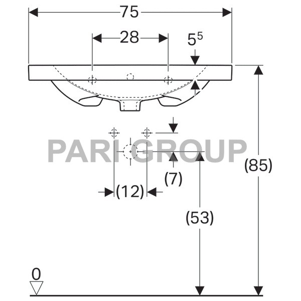  Geberit Acanto  :  75,  48.2,      ,   , 
