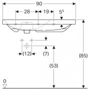 �������� Geberit Acanto � ������ ������, ������� ���������: ������ 90��, ������� 48.2��, ��� ��������� ��� ���������, ������� �� ����, ��������, �����