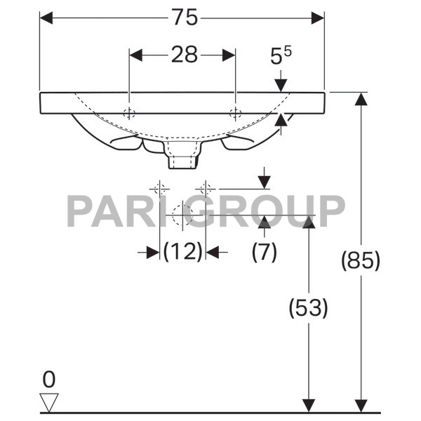  Geberit Acanto,   , :  75,  42.2,      ,   , 