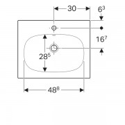 ������������ �������� Geberit Acanto: ������ 60��, ������� 48��, ��������� ��� ��������� ����������� �� ������, ������� �� ����, �����