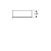 Шкафчик Geberit Acanto с одним выдвижным ящиком и внутренним выдвижным ящиком: ширина 45см, высота 52см, глубина 47.6см, корпус лак белый глянцевый, фасад белое глянцевое стекло