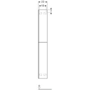 Шкафчик высокий Geberit Acanto с двумя выдвижными ящиками: ширина 22см, высота 173см, глубина 47.6см, корпус матовый песочно-серый, фасад песчаное глянцевое стекло