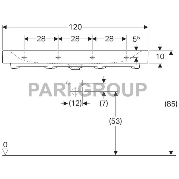  Geberit Citterio:  120,  50,    ,  ,    KeraTect, 