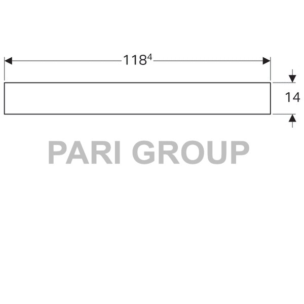    Geberit Citterio:  118.4,  58.4,   