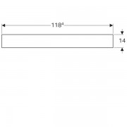    Geberit Citterio:  118.4,  58.4,   