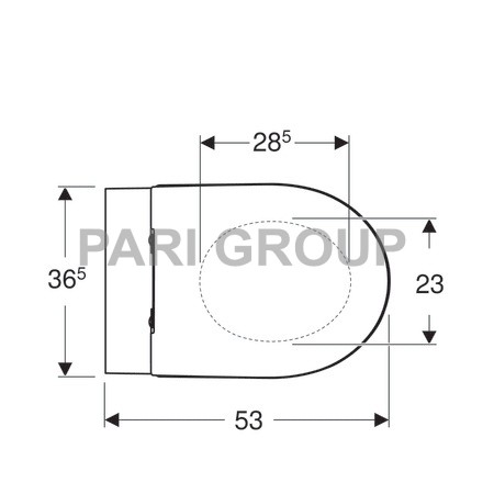      Geberit Icon, Rimfree c       ,  54 , 
