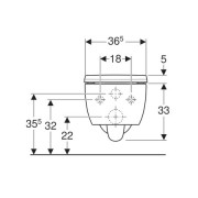      Geberit Icon, Rimfree c       ,  54 , 