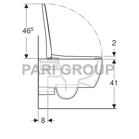      Geberit Icon, Rimfree c       ,  54 , 