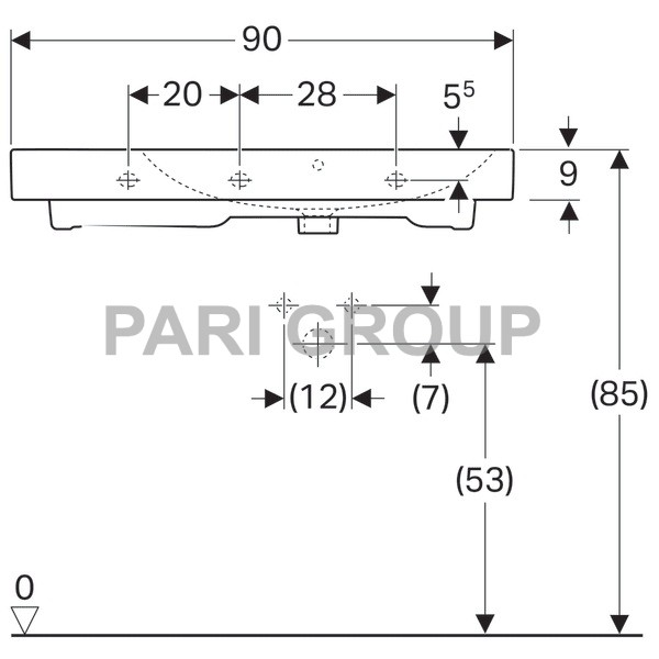  Geberit iCon     :  90,  48.5,      ,   ,   , 
