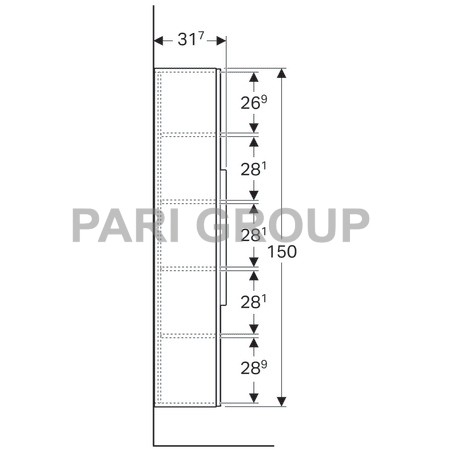   Geberit iCon      :  36,  150,  31.7,   ,  ,  
