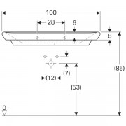 �������� Geberit myDay, ������ 100��, ������� 48��, ��������� ��� ��������� �� ������, ��� ��������, ����������� ������������ �������� KeraTect, �����