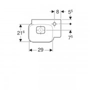 �������� Geberit myDay, ����������� ������������ �������� KeraTect, ������ 40��, ������ 10.5��, ������� 28��, ��������� ��� ��������� �����, ��� ��������, �����