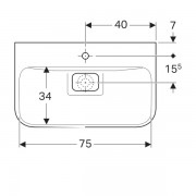 �������� Geberit myDay, ������ 80��, ������� 48��, ��������� ��� ��������� �� ������, ��� ��������, ����������� ������������ �������� KeraTect, �����