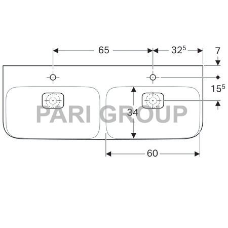 ������� �������� Geberit myDay: ������ 130��, ������� 48��, ��������� ��� ��������� �� ������, ��� ��������, �����,  ����������� ������������ �������� KeraTect