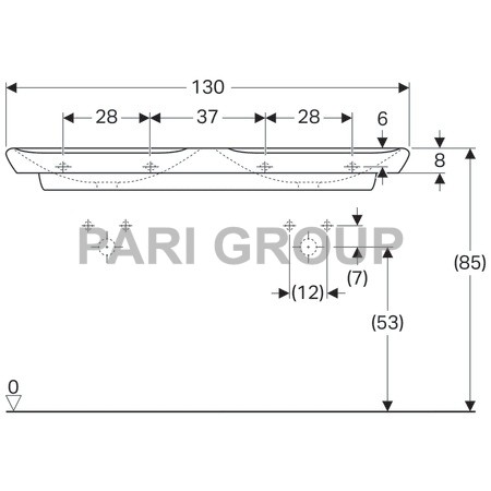 ������� �������� Geberit myDay: ������ 130��, ������� 48��, ��������� ��� ��������� �� ������, ��� ��������, �����,  ����������� ������������ �������� KeraTect