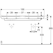 ������� �������� Geberit myDay: ������ 130��, ������� 48��, ��������� ��� ��������� �� ������, ��� ��������, �����,  ����������� ������������ �������� KeraTect