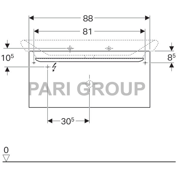 ������� ��� �������� Geberit myDay, � ����� ��������� ������: ������ 88��, ������ 41��, ������� 43��, ��� ������ ����� � �������