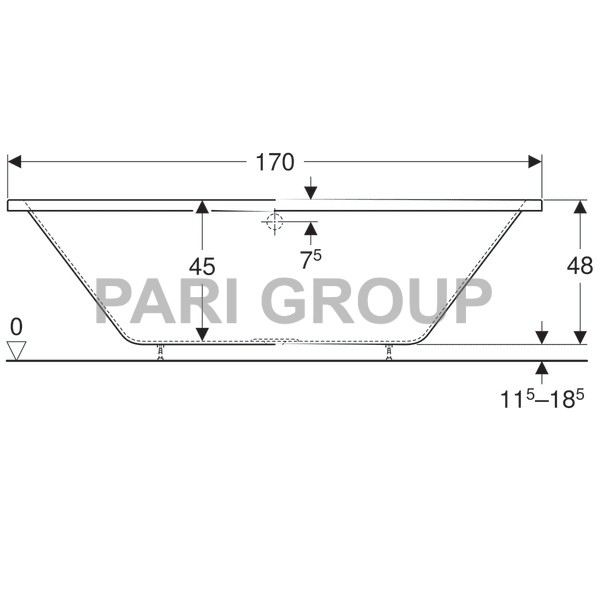   Geberit myDay, Duo:  170,  75