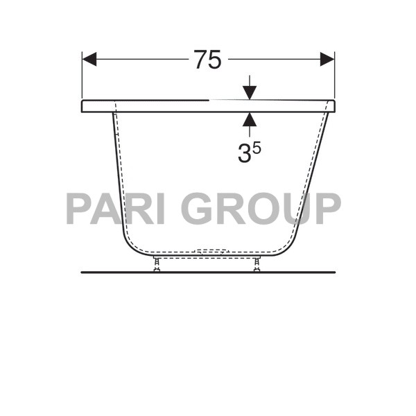  Geberit myDay, Duo:  170,  75