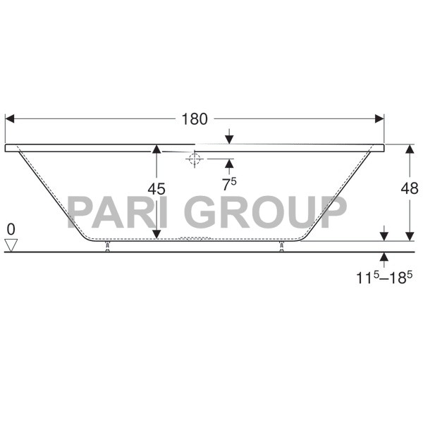   Geberit myDay Duo:  180,  80,  , 