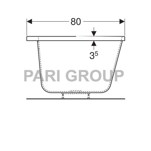   Geberit myDay Duo:  180,  80,  , 