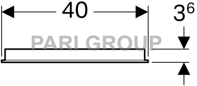 ������� � ���������� Geberit Option Basic, ������������� ���������: ������ 40��, ������ 65��