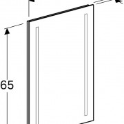 Зеркало с подсветкой Geberit Option Basic, двухсторонняя подсветка: ширина 40см, высота 65см