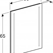 Зеркало с подсветкой Geberit Option Basic, двухсторонняя подсветка: ширина 50см, высота 65см