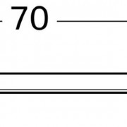 Зеркало с подсветкой Geberit Option Basic, двухсторонняя подсветка: ширина 70см, высота 65см