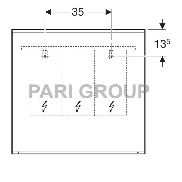 ������� � ���������� Geberit Option Plus � ������ � �������� ����������: ������ 75��, ������ 70��, ����������� ������������ ���������