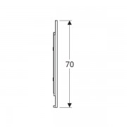Зеркало с подсветкой Geberit Option Plus с прямым и непрямым освещением: ширина 75см, высота 70см, серебристый матированный аллюминий