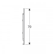 Зеркало с подсветкой Geberit Option Plus с прямым и непрямым освещением: ширина 90см, высота 70см, серебристые оттенки, матированный аллюминий