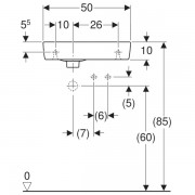 Полупьедестал Geberit Renova Compact, высота 31,5 см, ширина 21,5 см, белый