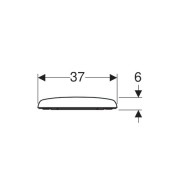 Сиденье для унитаза Geberit Renova, функция плавного опускания, быстроразъемные петли, крепление сверху, белый