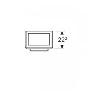 Шкафчик для раковины Geberit Renova Compact, с укороченным вылетом, с одной дверью: ширина 34.8см, высота 60.4см, глубина 25.2см, светло-серый / лакированный матовый, светло-серая, блестящая лакированная