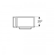 Шкафчик для раковины Geberit Renova Compact, с укороченным вылетом, с держателем для полотенец: ширина 44.8см, высота 60.4см, глубина 25.2см, корпус - лак светло-серый матовый, фасад - лак светло-серый глянцевый