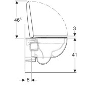 Комплект из подвесного безободкового унитаза Renova T54 Rimfree c сиденьем и быстросъемной крышкой с микролифтом., белый