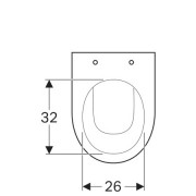 Унитаз Geberit Renova напольный, вертикальный смыв, горизонтальный выпуск, полузакрытая форма, глубина 47.5см, белый