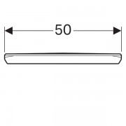 Полка настенная Geberit Renova: ширина 50см, высота 4.5см, глубина 14см, белый