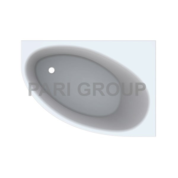 Geberit Renova asymmetrical bathtub, left:  140,  100, c , 
