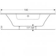 Ванна угловая Geberit Renova: длина 135см, ширина 135см, белый