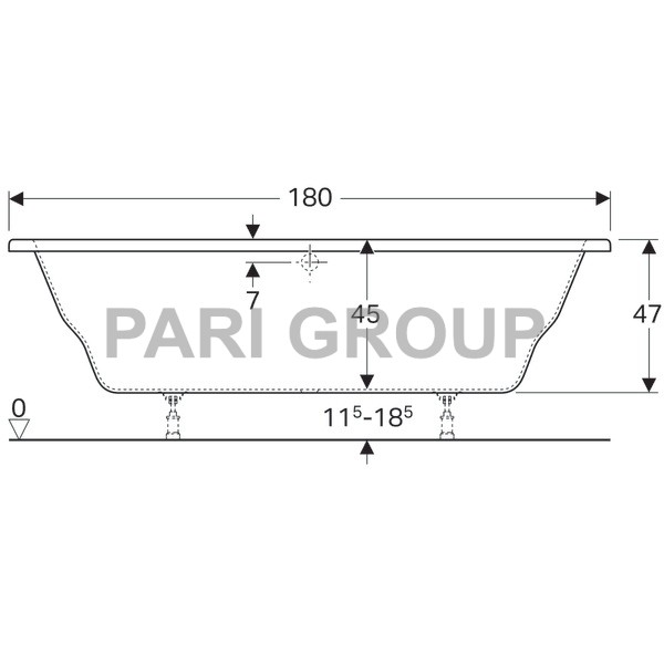   Geberit Renova, Duo:  180,  80, 