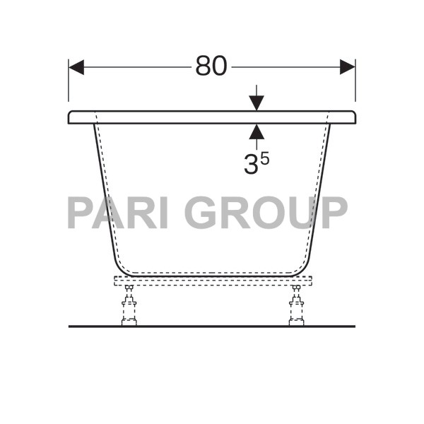   Geberit Renova, Duo:  180,  80, 