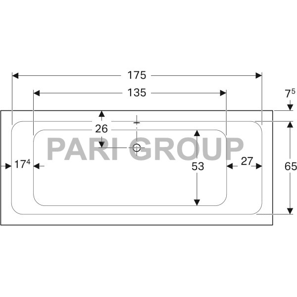   Geberit Renova, Duo:  190,  80,  , 