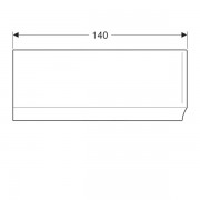 Обшивка передняя Geberit Renova для асимметричной ванны, 140 см, правая, белый