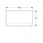 Обшивка передняя Geberit Renova для асимметричной ванны, 140 см, правая, белый