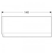 Обшивка передняя Geberit Renova для асимметричной ванны, 140 см, левая, белый
