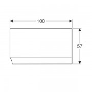 Обшивка передняя Geberit Renova для асимметричной ванны, 140 см, левая, белый