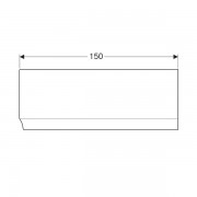 Обшивка передняя Geberit Renova для асимметричной ванны, 150 см, правая, белый